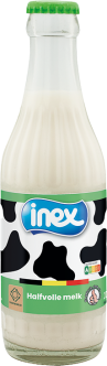 inex halfvolle melk 200ml glas