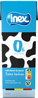 Lait Inex sans lactose